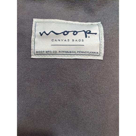 Moop Canvas Small Crossbody Bag Shark Blue Gray Convertible - Picture 2 of 11